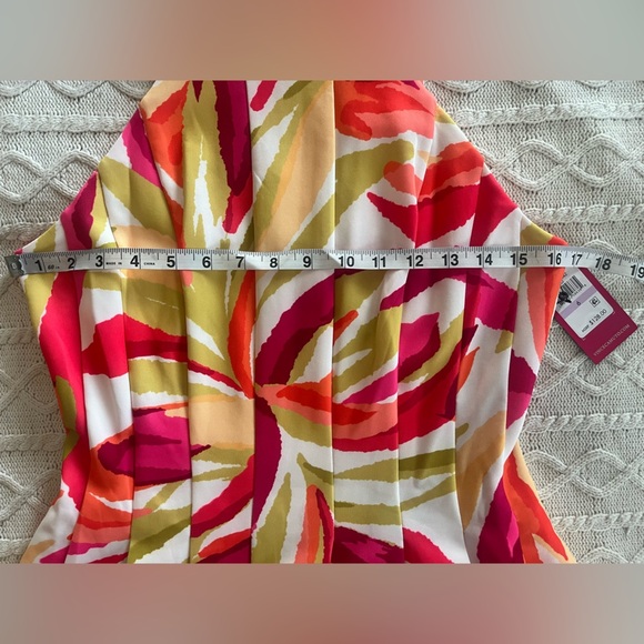 NEW! Vince Camuto Vibrant Tropical Mini Dress Women’s Size 6 - Picture 9 of 16